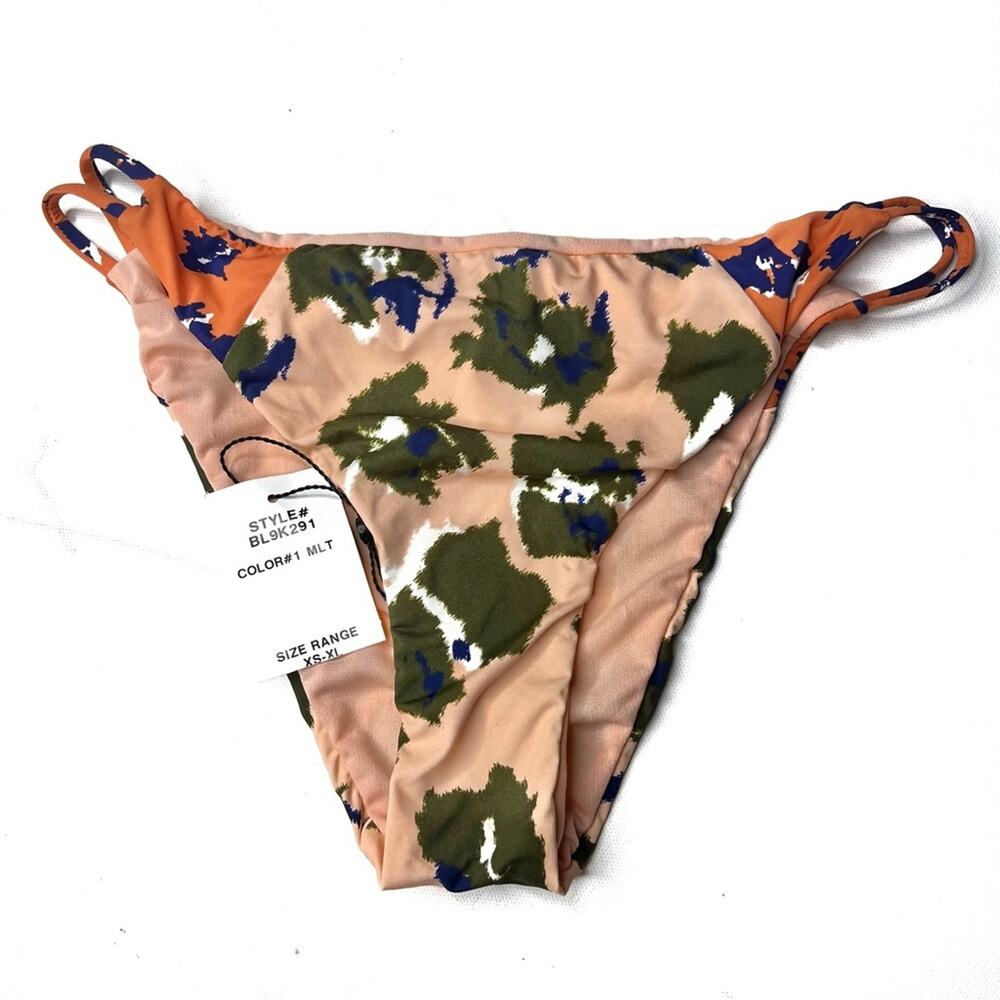 The Bikini Lab Leopard Print Swim Bikini Bottoms